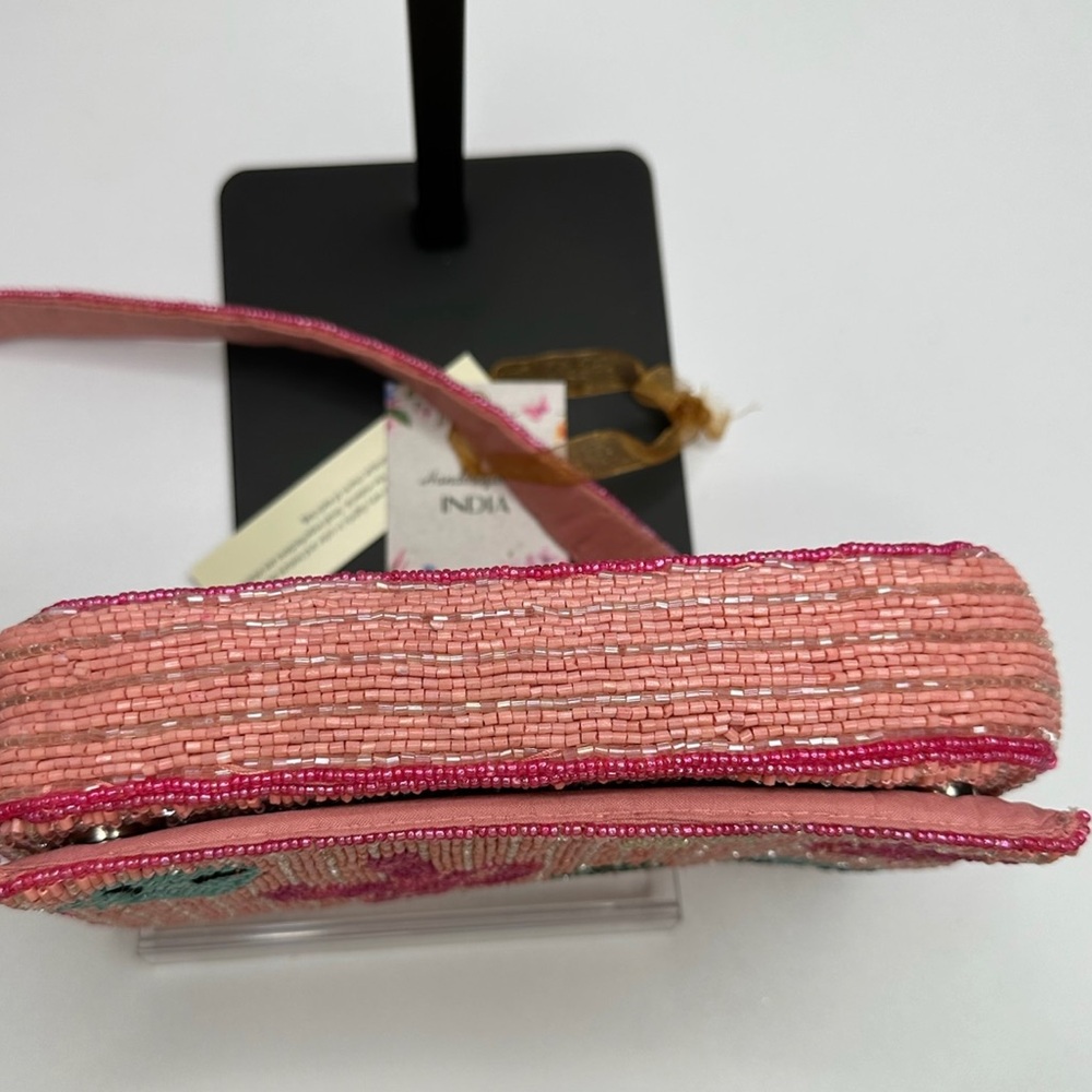 Charming Pink Beaded Shoulder Bag - Picture 12 of 14